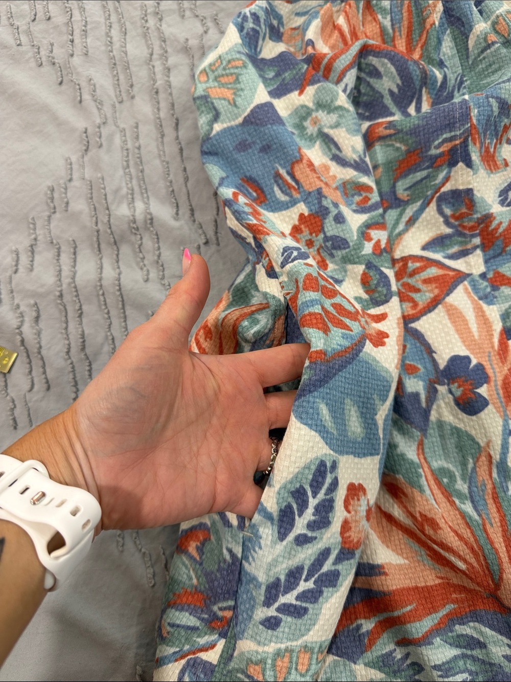 Faherty Blue and Coral Floral Halter Dress NWOT with POCKETS!!! - Picture 13 of 15